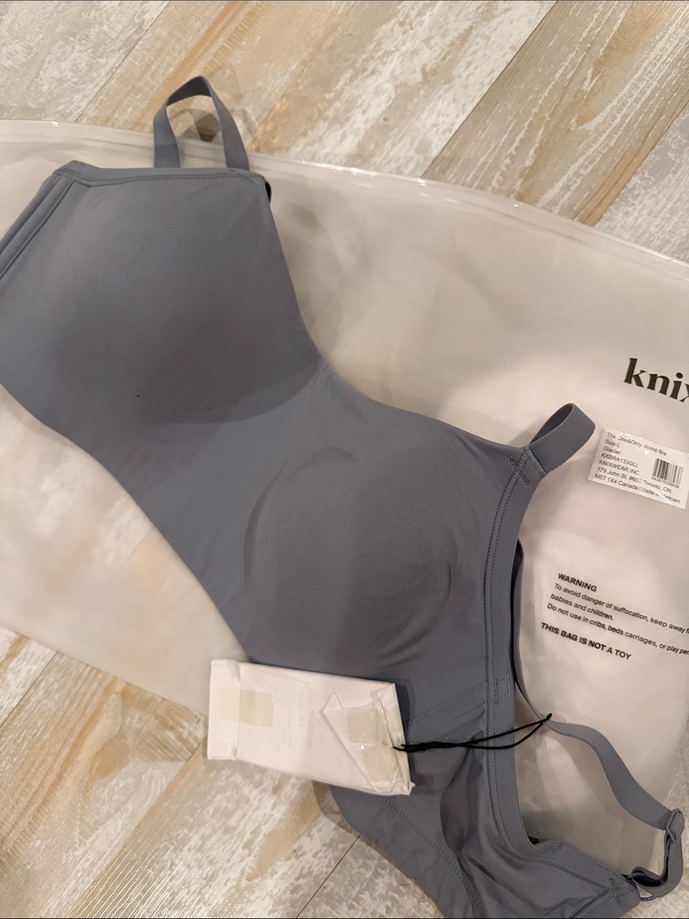 NWT Knix One&Only Scoop Bra Size L